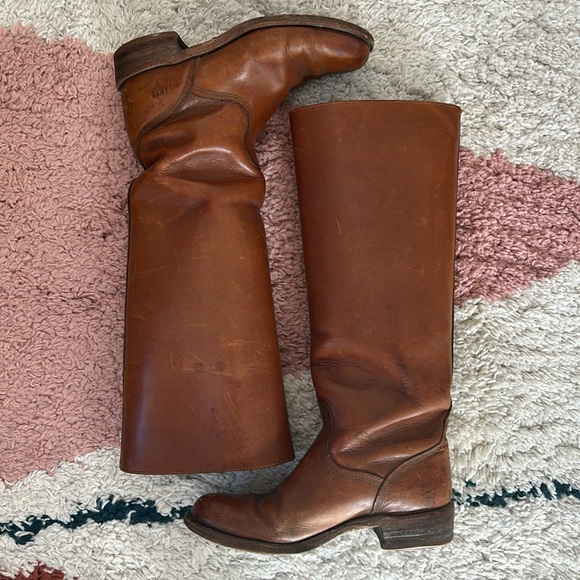Frye True Vintage Tall Chestnut Brown Riding Boot  7 GVC - Picture 9 of 10
